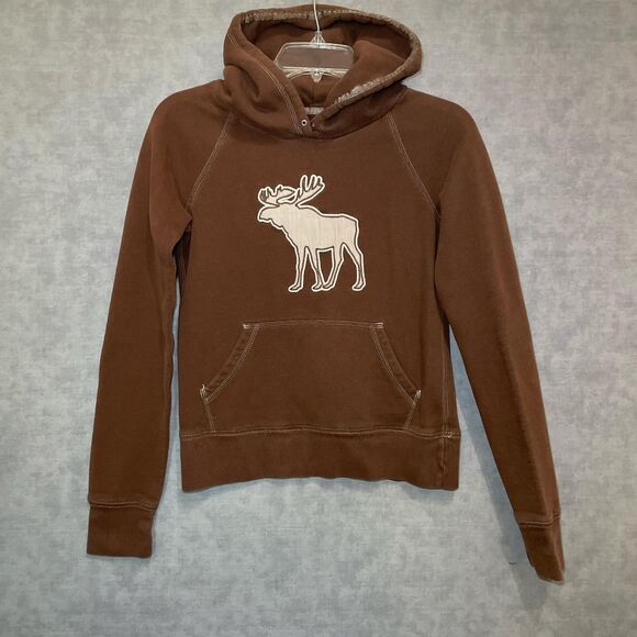 Abercrombie & Fitch Tops - Abercrombie & Fitch hoodie with white moose design